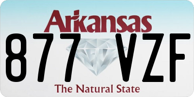 AR license plate 877VZF