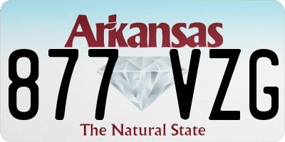 AR license plate 877VZG