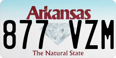 AR license plate 877VZM