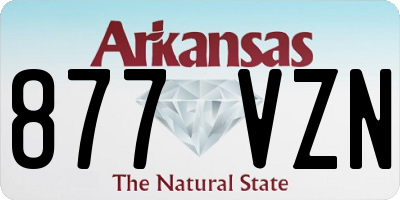 AR license plate 877VZN