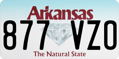 AR license plate 877VZO