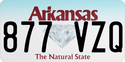 AR license plate 877VZQ