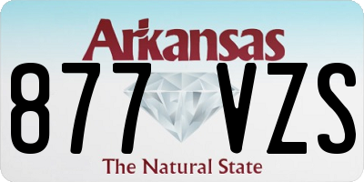 AR license plate 877VZS