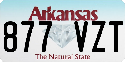 AR license plate 877VZT