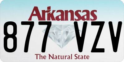 AR license plate 877VZV