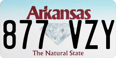 AR license plate 877VZY