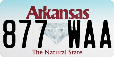 AR license plate 877WAA
