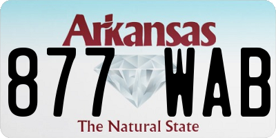 AR license plate 877WAB
