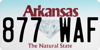 AR license plate 877WAF
