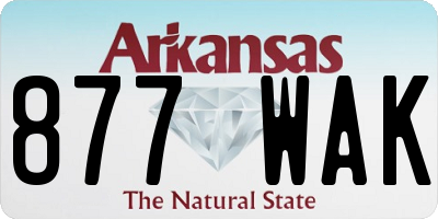 AR license plate 877WAK