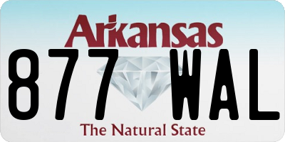 AR license plate 877WAL