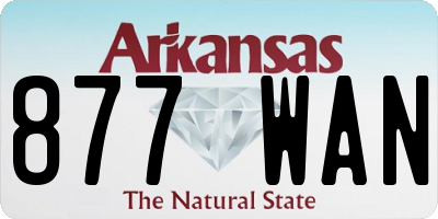 AR license plate 877WAN