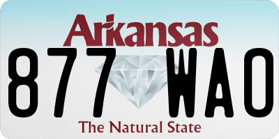 AR license plate 877WAO