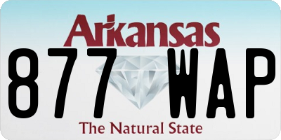 AR license plate 877WAP