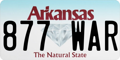 AR license plate 877WAR