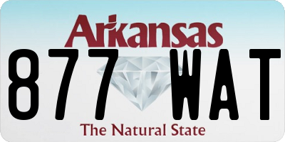 AR license plate 877WAT