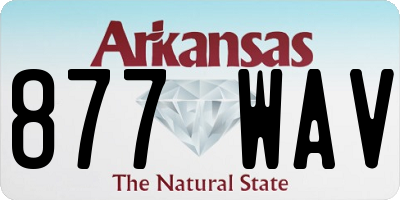 AR license plate 877WAV