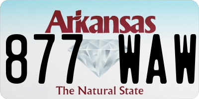 AR license plate 877WAW