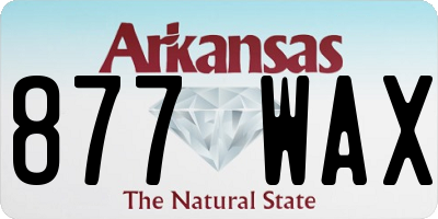 AR license plate 877WAX