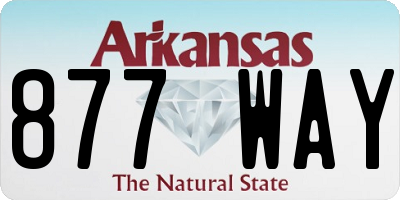 AR license plate 877WAY