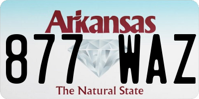 AR license plate 877WAZ