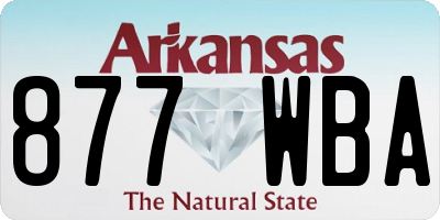 AR license plate 877WBA