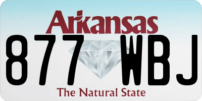 AR license plate 877WBJ