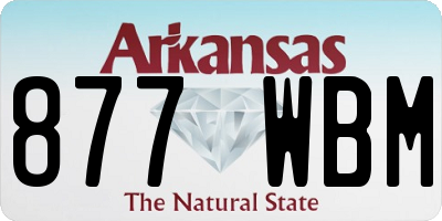 AR license plate 877WBM