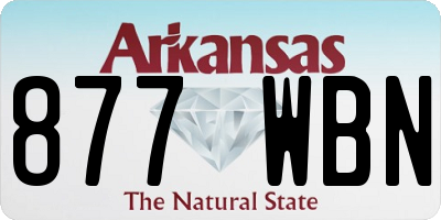 AR license plate 877WBN