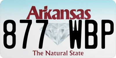 AR license plate 877WBP