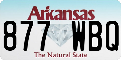 AR license plate 877WBQ