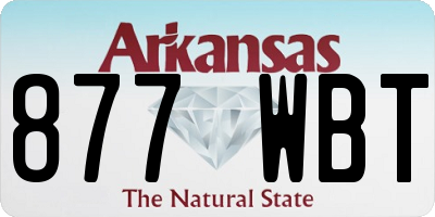 AR license plate 877WBT