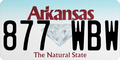 AR license plate 877WBW