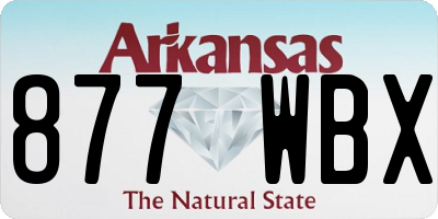 AR license plate 877WBX