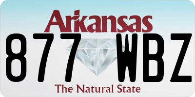 AR license plate 877WBZ