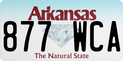 AR license plate 877WCA