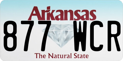 AR license plate 877WCR
