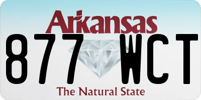 AR license plate 877WCT