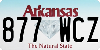 AR license plate 877WCZ