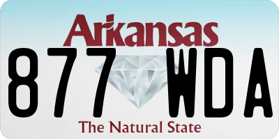 AR license plate 877WDA