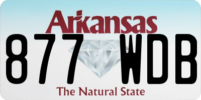 AR license plate 877WDB