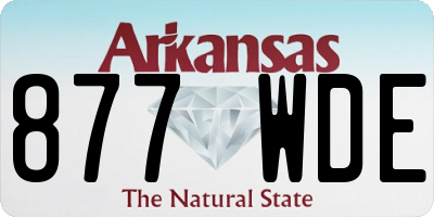 AR license plate 877WDE