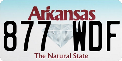 AR license plate 877WDF
