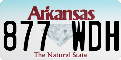 AR license plate 877WDH