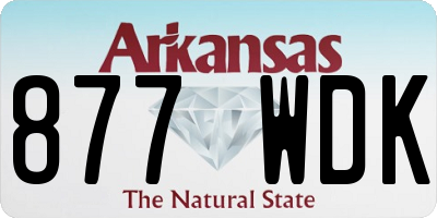 AR license plate 877WDK