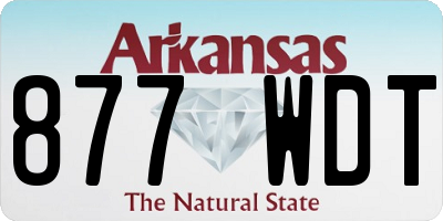 AR license plate 877WDT