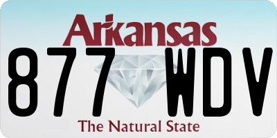 AR license plate 877WDV