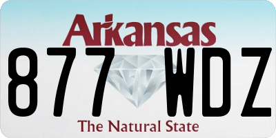 AR license plate 877WDZ