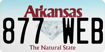 AR license plate 877WEB