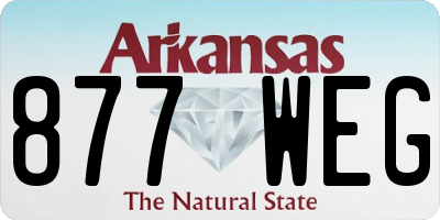 AR license plate 877WEG